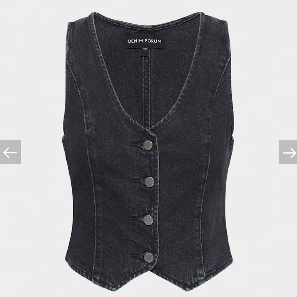 Denim Forum Aritzia ‘90s Mia Denim Vest in black eyeliner